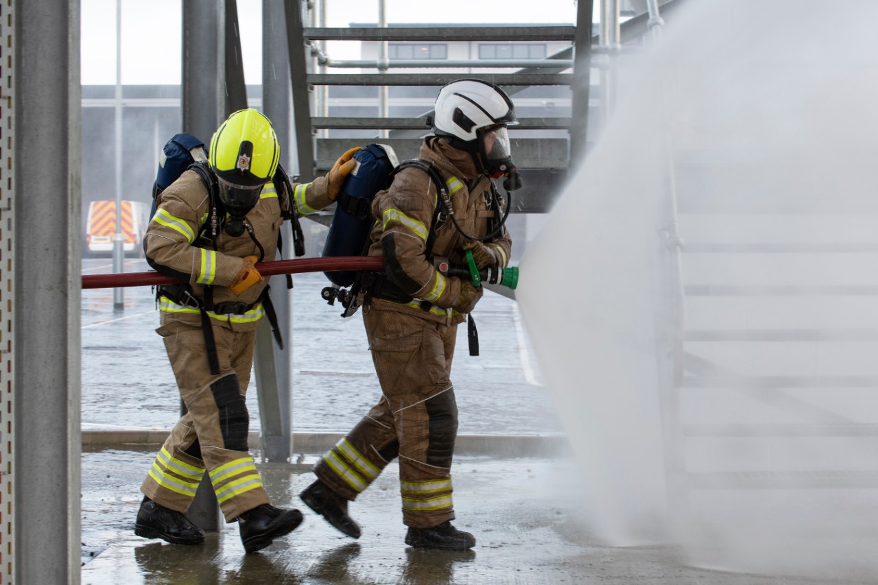Rescue scenario staged to open new £10.5m fire training centre