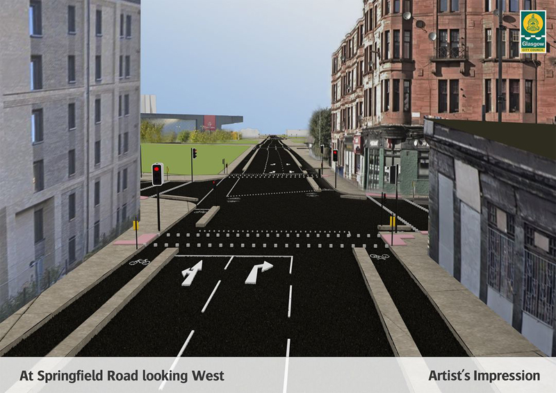 Work starts on new section of cycle route for Glasgow's east end