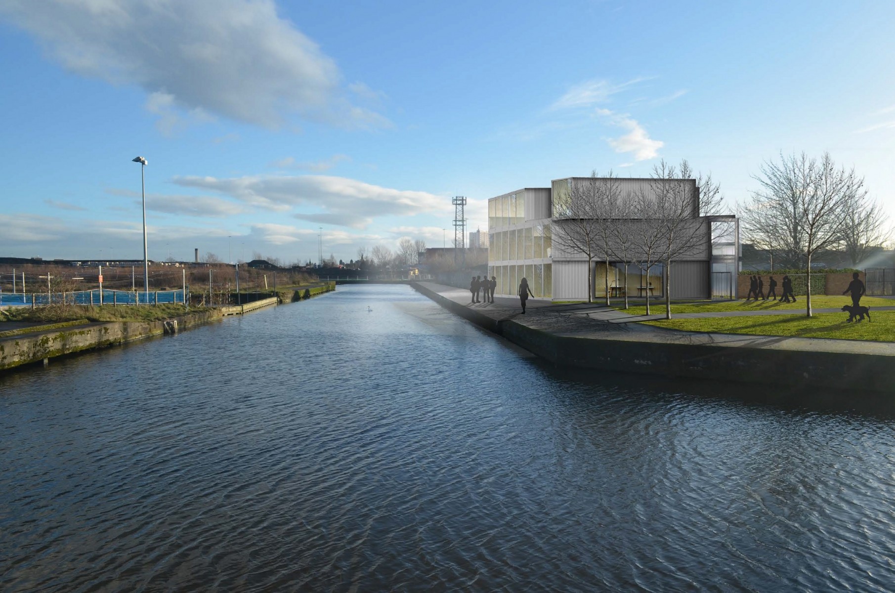 Shipping container office space planned for Port Dundas canal