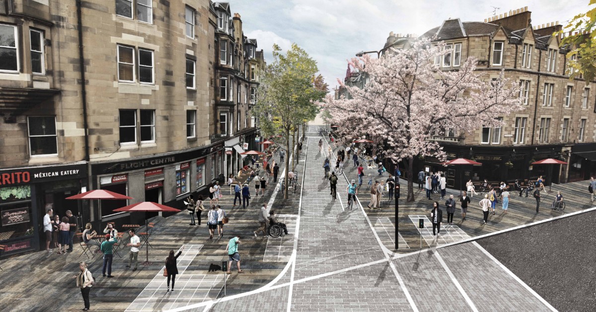 Edinburgh unveils options for street cycling improvements