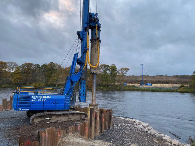 First foundation pile installed for Cross Tay Link Road bridge
