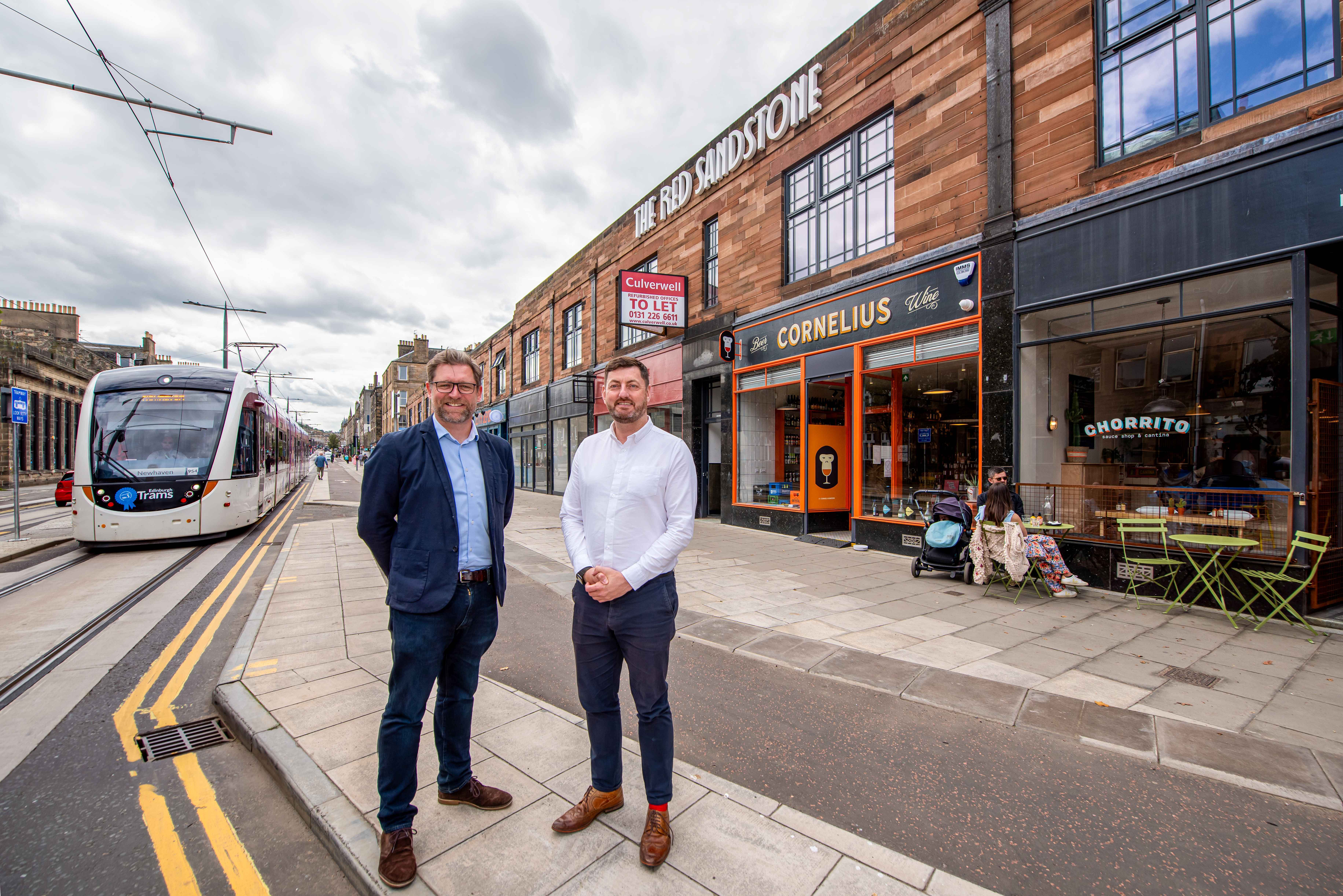 The Red Sandstone building opens onto Leith Walk