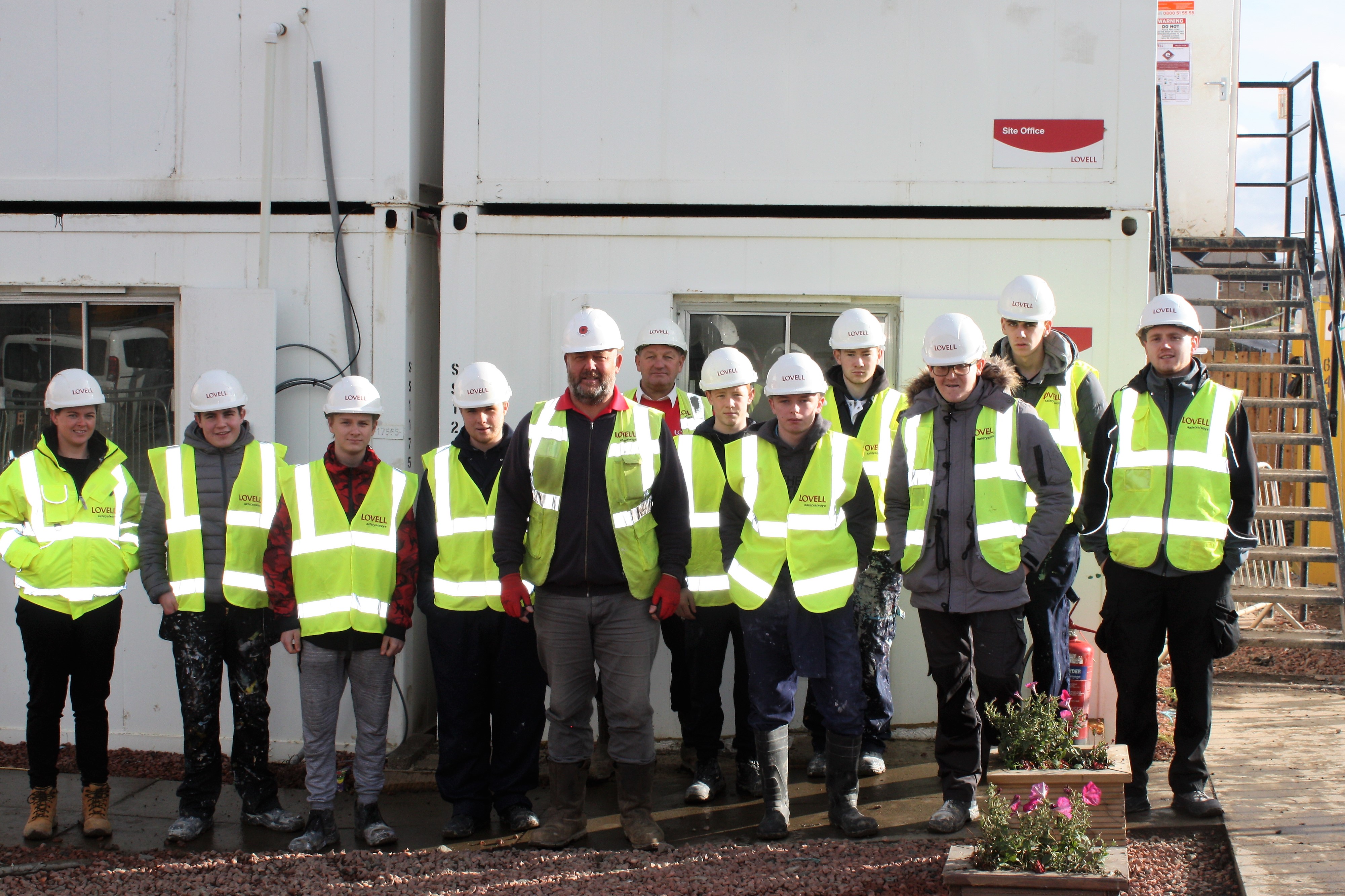 First steps into construction for young trainees at Lovell housing site