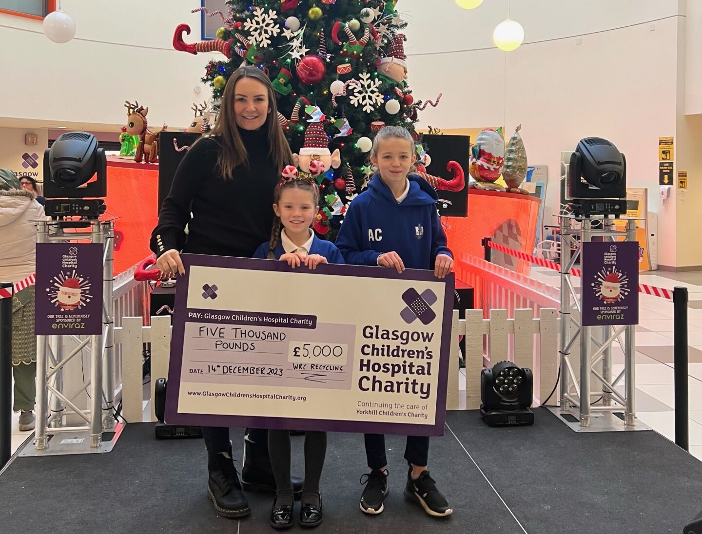 WRC Recycling donates £5,000 to Glasgow Children’s Hospital