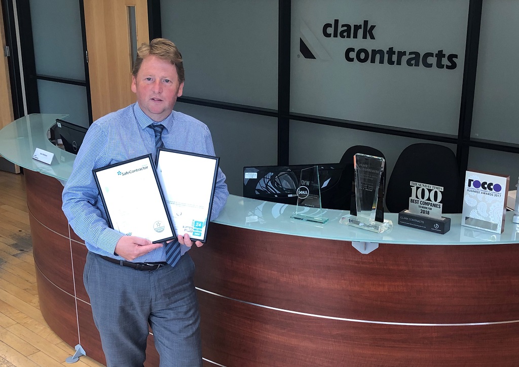 Clark Contracts achieves triple health & safety accreditations