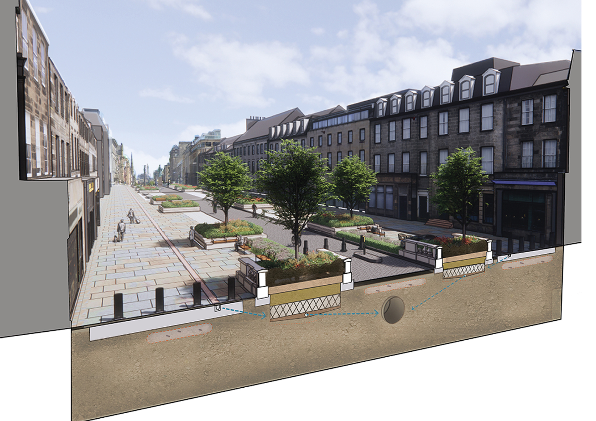 Edinburgh's George Street and First New Town project to cost £4m less