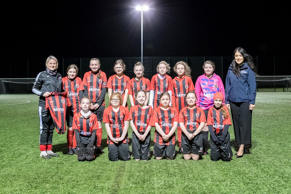 Stewart Milne Homes kicks off new year with girls’ football sponsorship