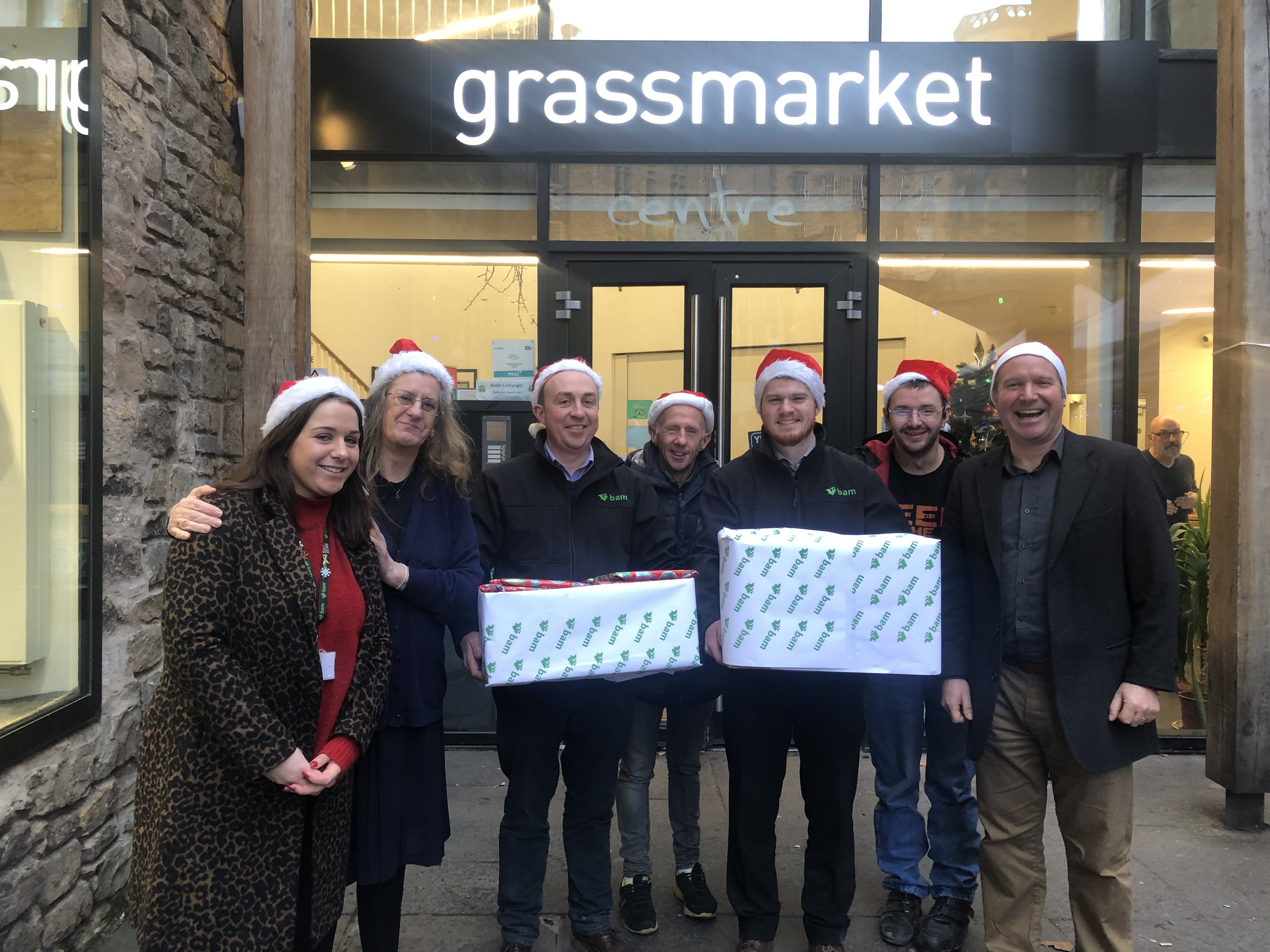 BAM makes Christmas charity donation in Edinburgh