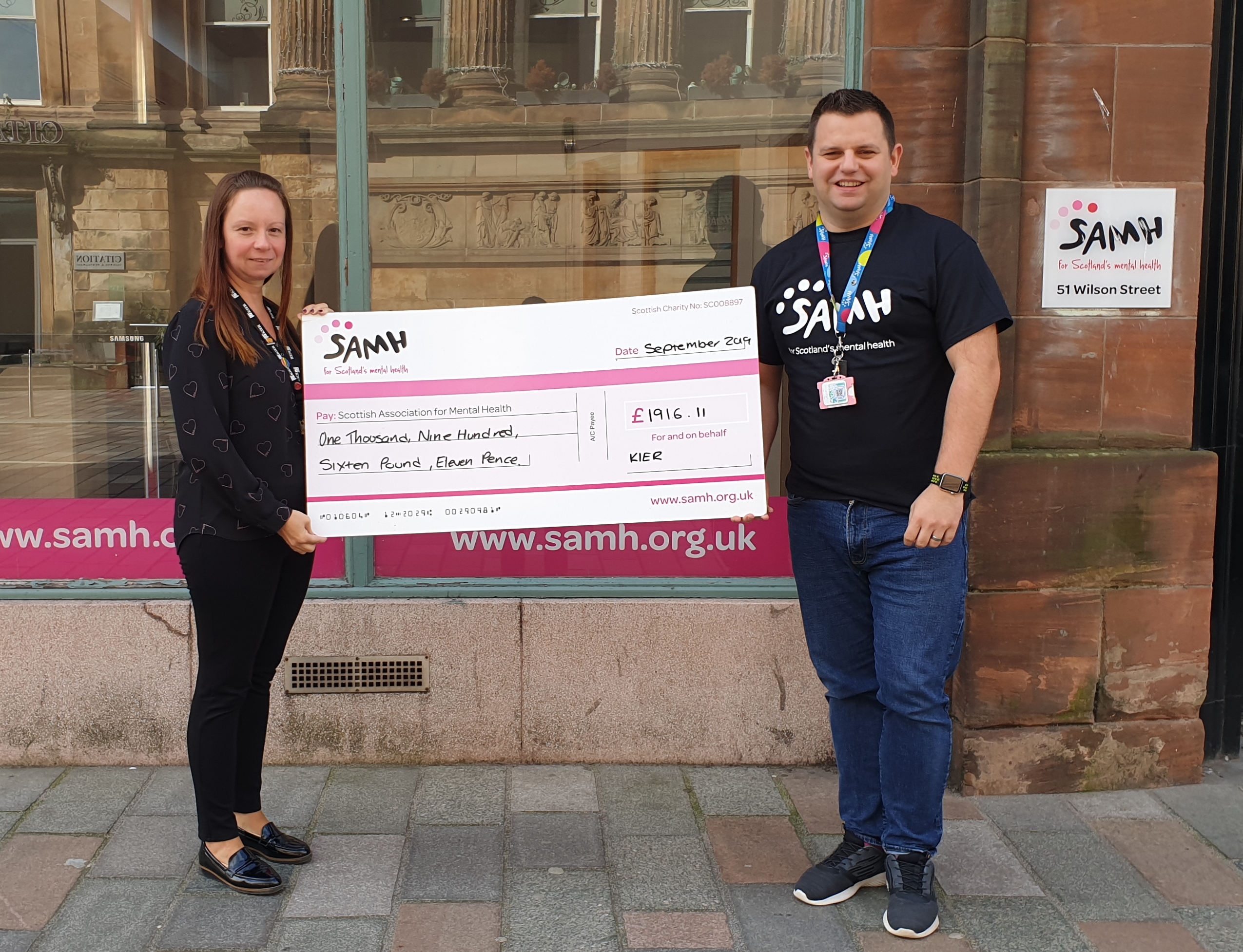 Kier gives back to Scottish mental health charity