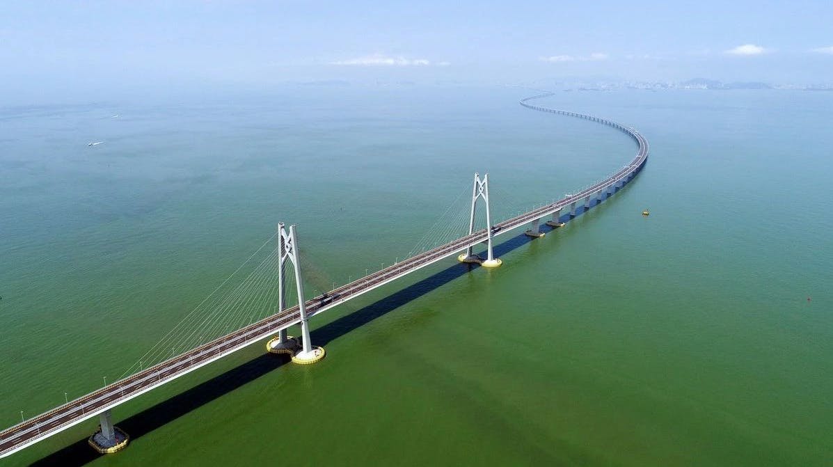 And finally... World’s longest sea bridge and tunnel opens to connect Hong Kong and China