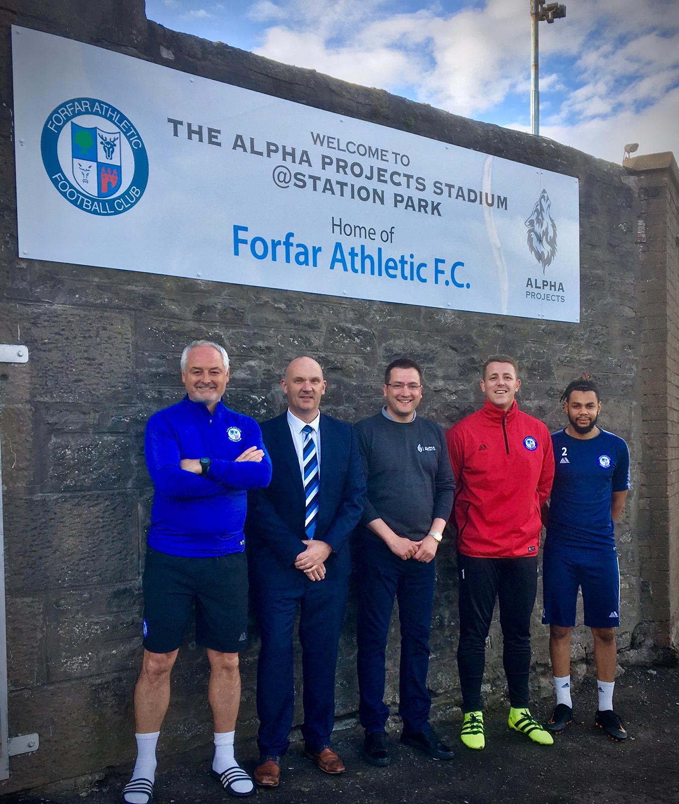 Alpha Projects agrees new sponsorship deal with Forfar Athletic