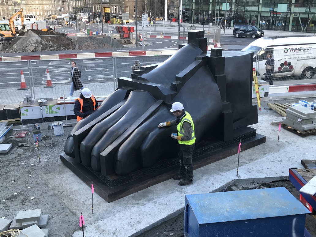 And finally... Paolozzi sculptures put best foot forward on Picardy Place return