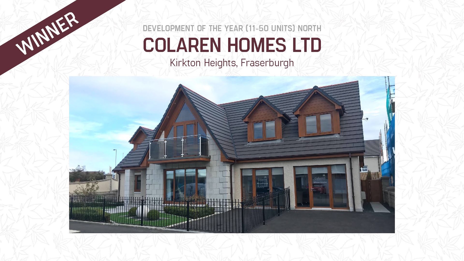 Colaren Homes wins Premier Guarantee Development of the Year
