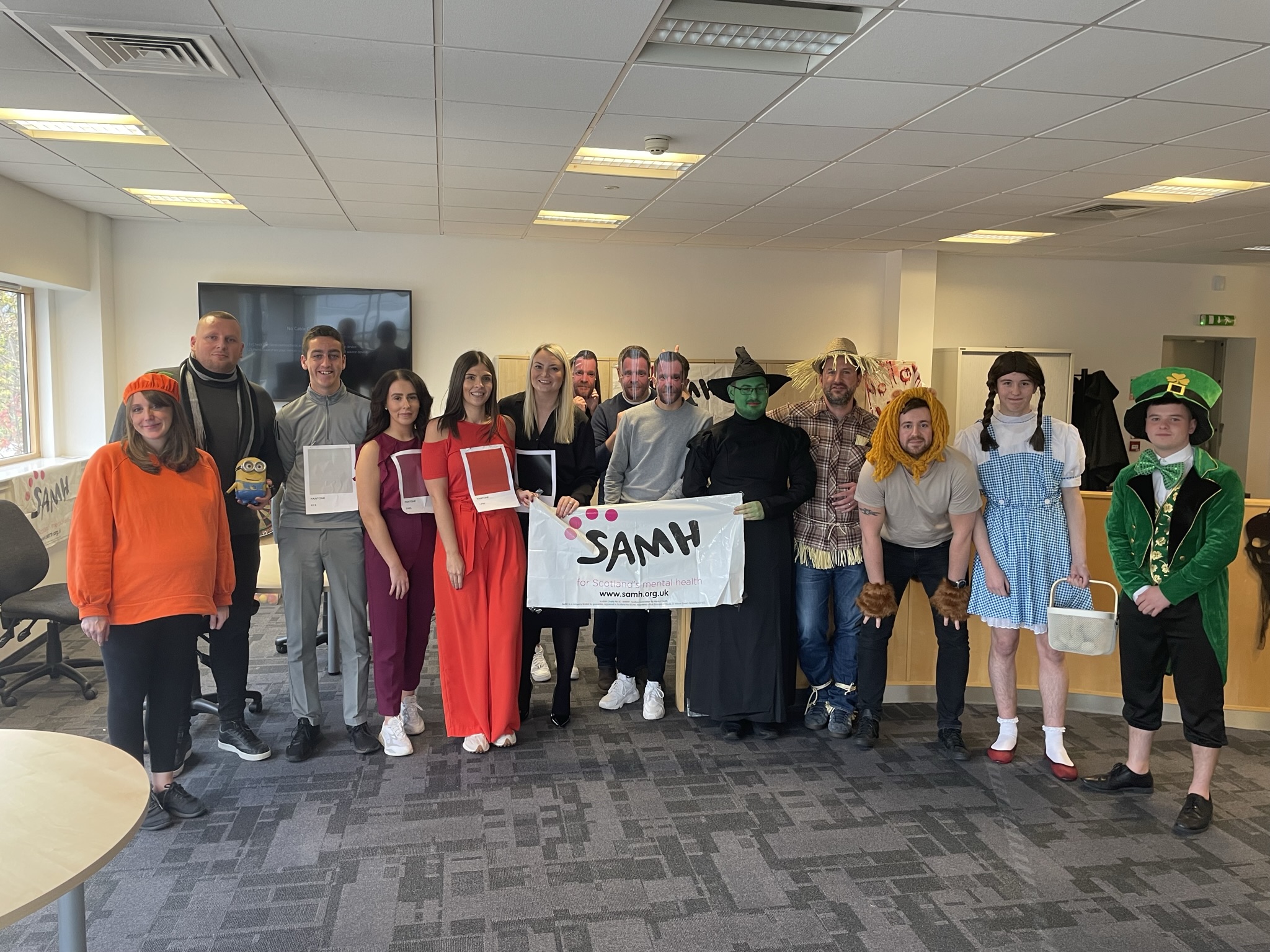 Clark Contracts raises £1,000 for SAMH with Halloween fundraiser