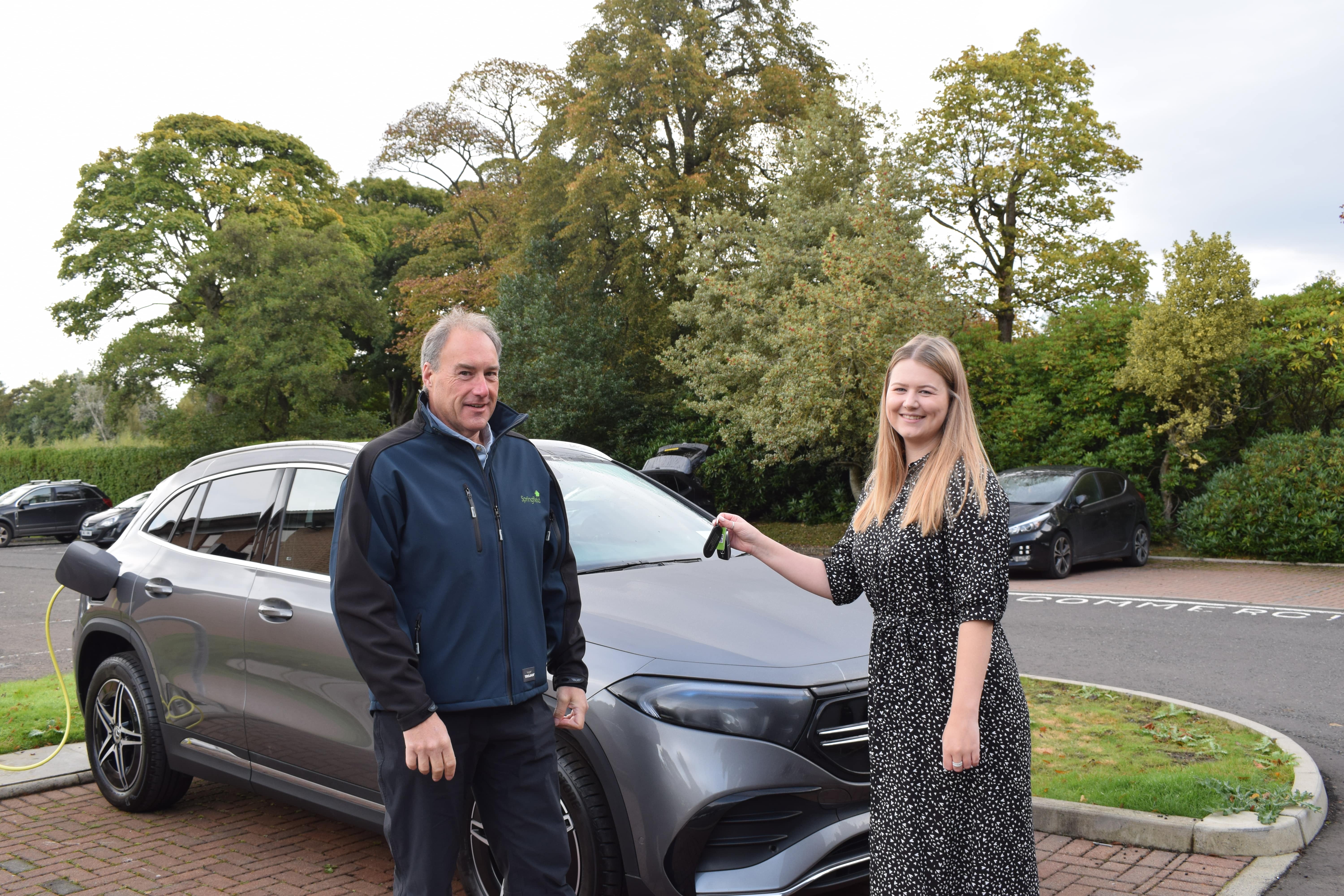 First Springfield employee gets keys to fully electric company car