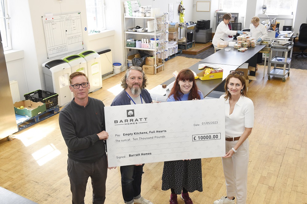 Barratt Developments Scotland pledges £50,000 to aid food inequality and support cancer care