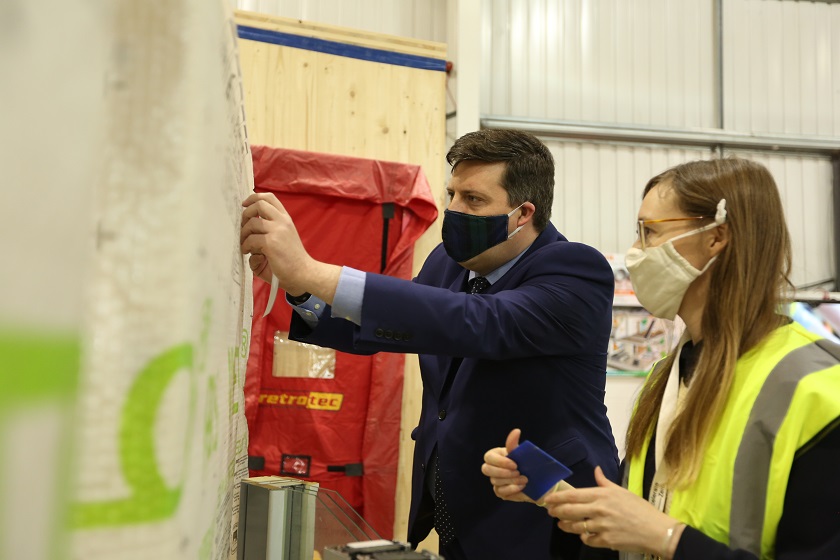 Training minister launches green skills initiative with hands-on construction workshop
