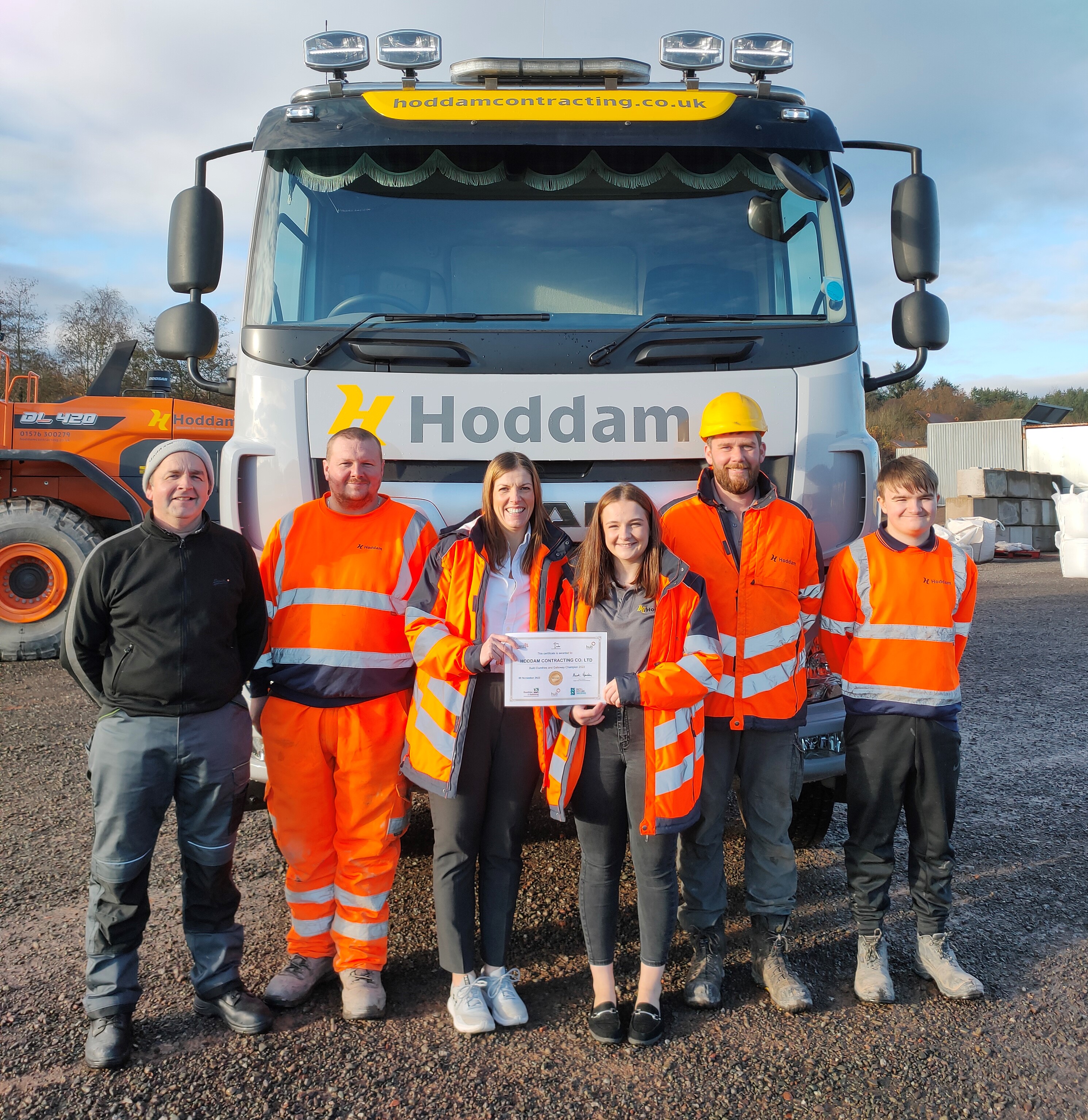 Dumfries contractor wins ‘Champion Business Award’ from hub South West