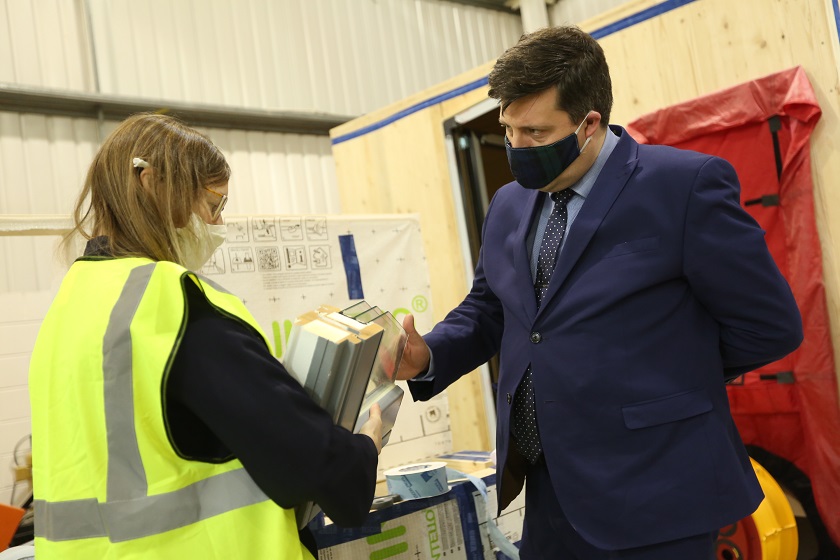 Training minister launches green skills initiative with hands-on construction workshop