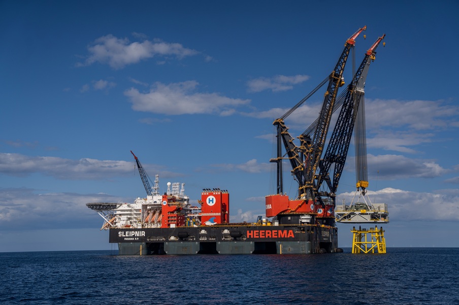 Offshore substation now installed at Inch Cape Offshore Wind Farm