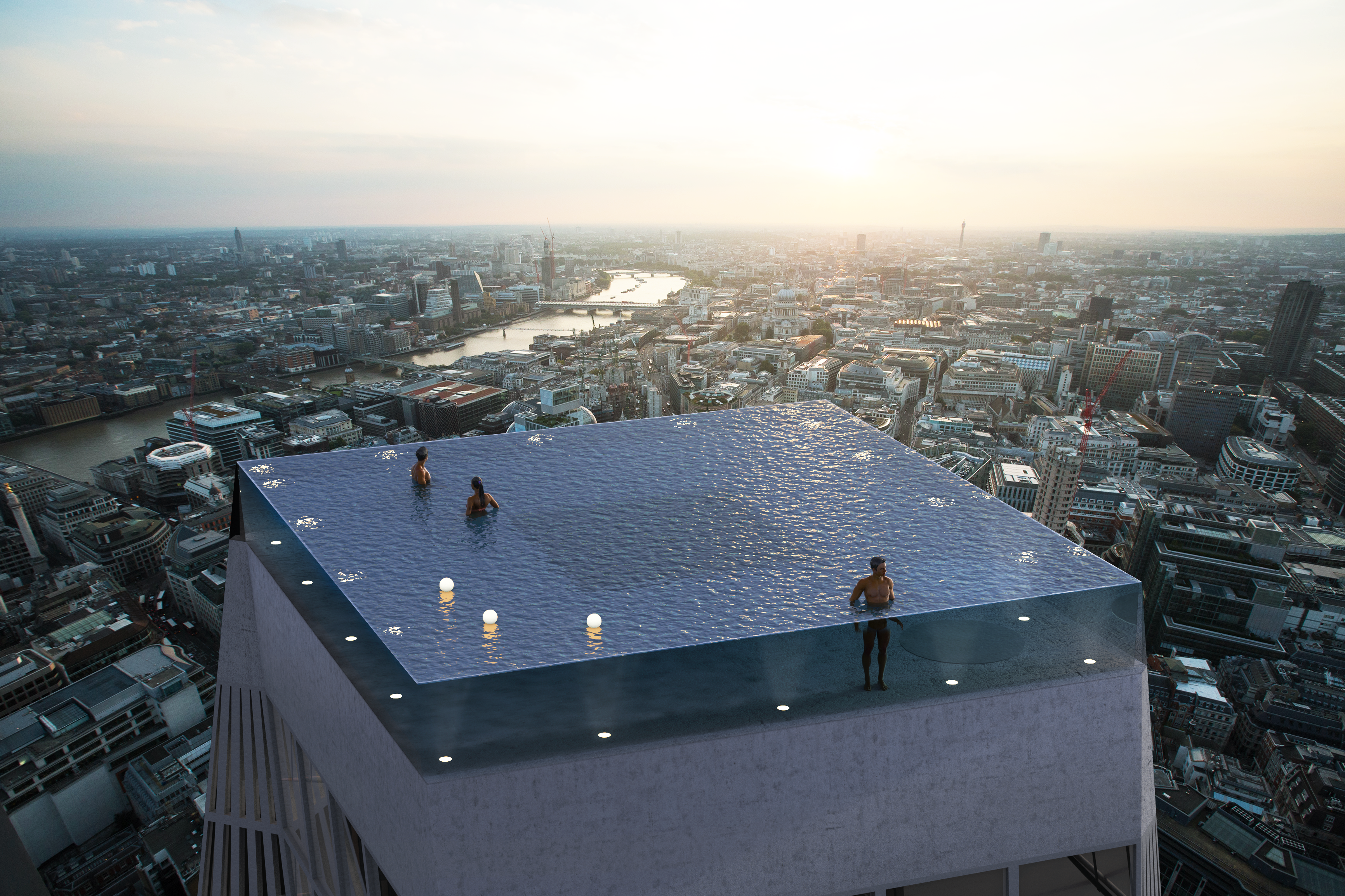 And finally... Designers propose world’s first 360-degree infinity pool atop London skyscraper