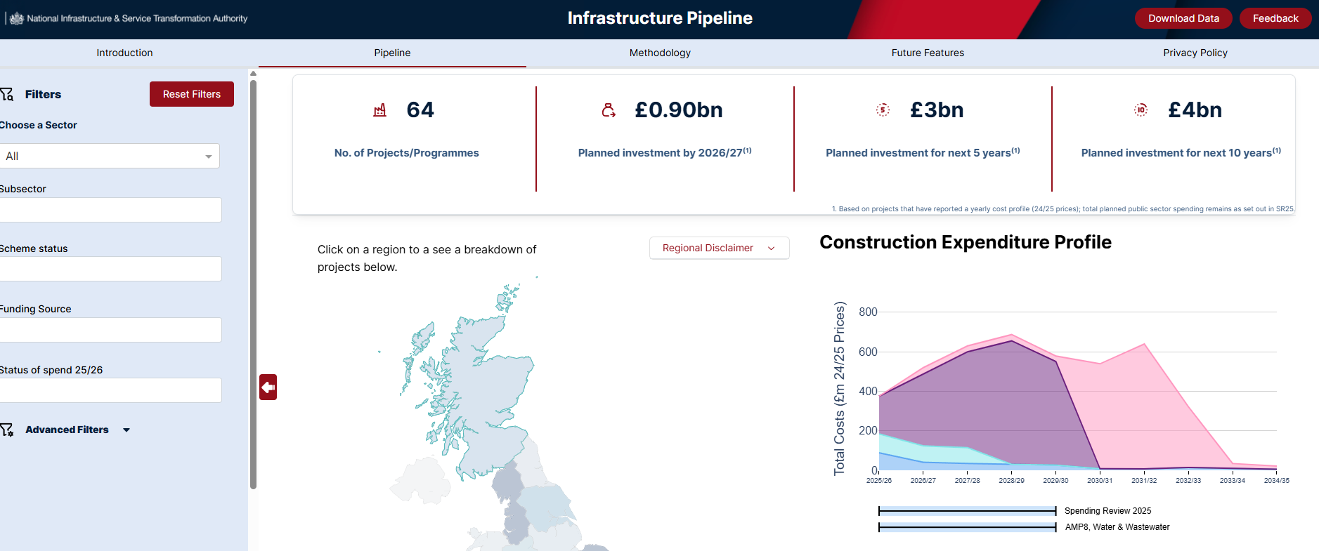 £531bn UK infrastructure pipeline tool goes live