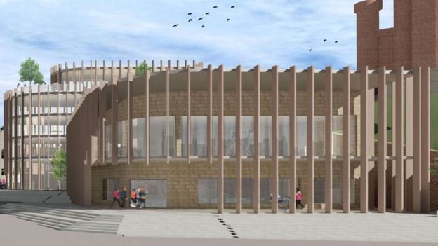 Architectural students showcase designs for Inverness carbuncle site