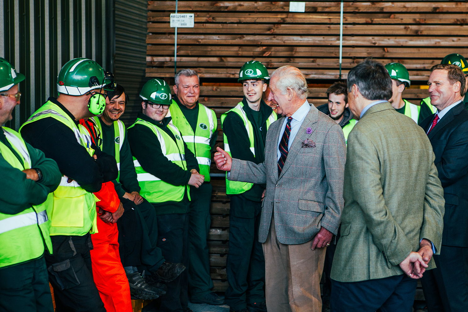 King Charles visits James Jones & Sons' Aboyne site