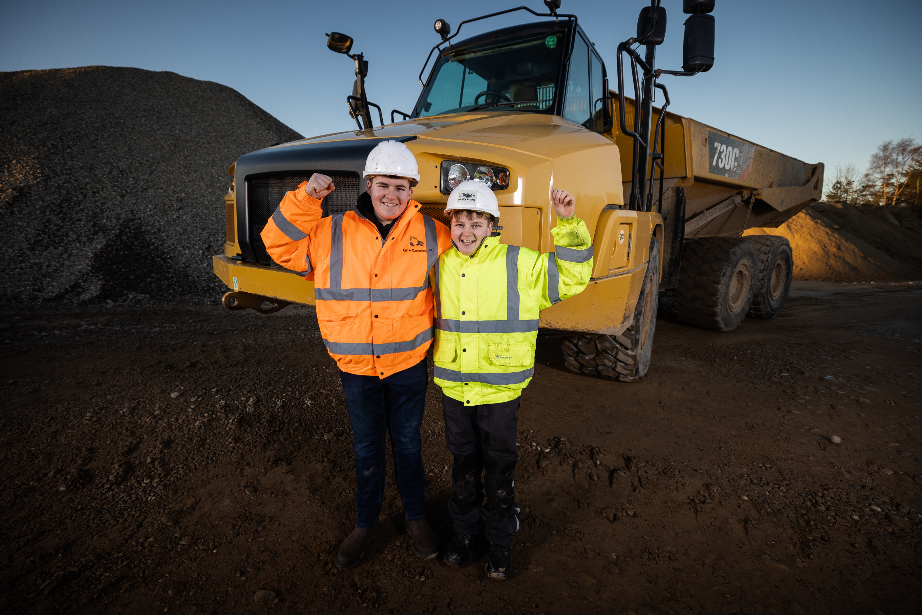 And finally.. meet the 13-year-old articulated dump truck driver