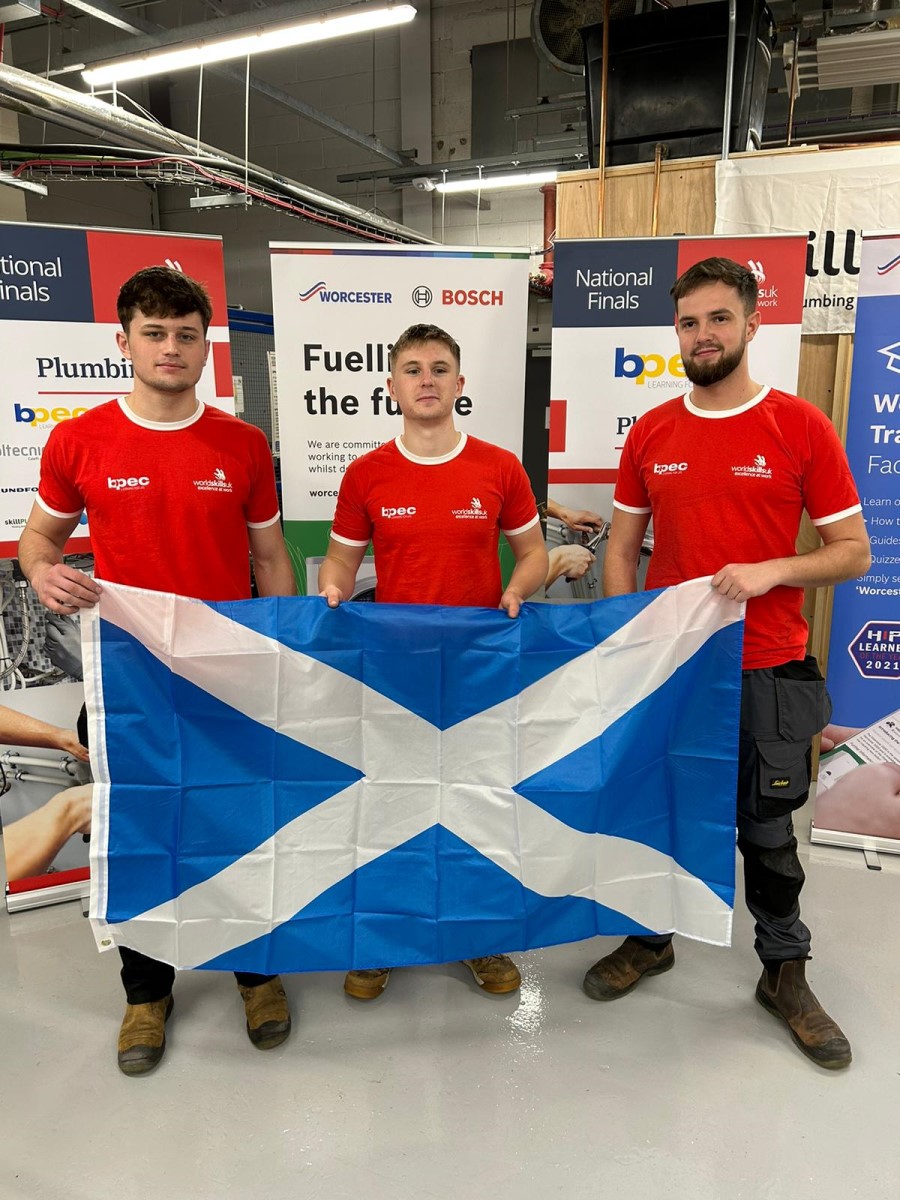Three Scots plumbing apprentices make top eight at UK WorldSkills finals