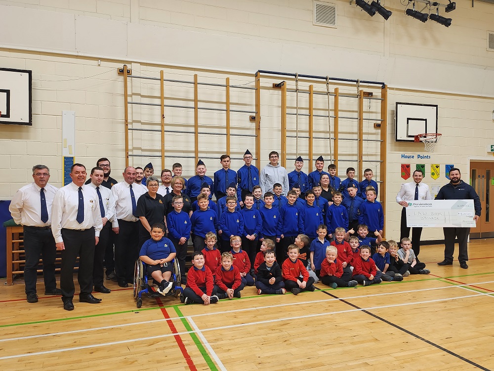 Law Boys Brigade banks bumper donation from Persimmon