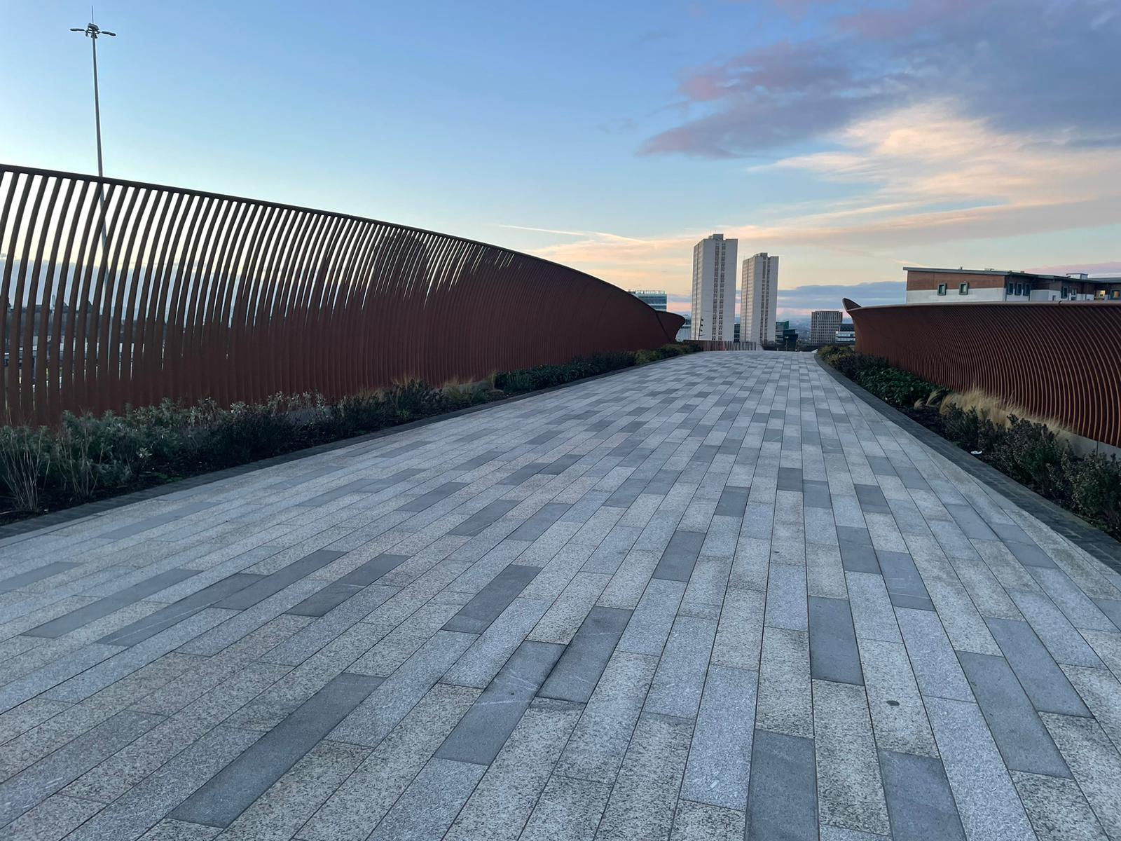 Partners spruce up M8 pedestrian bridge