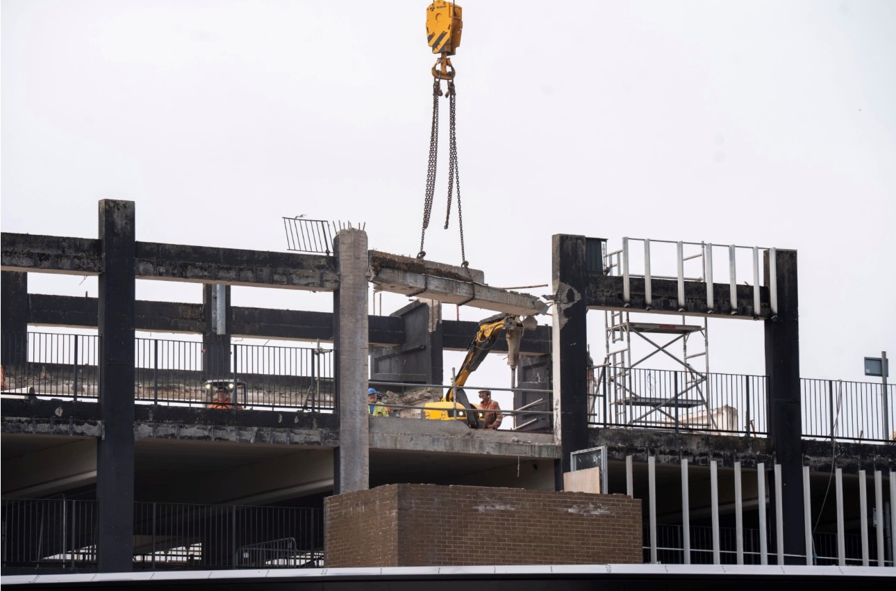Demolition of Kilmarnock multi-storey car park makes progress