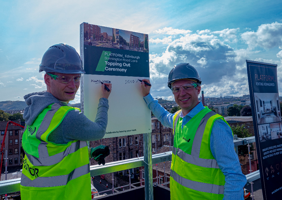 PLATFORM_ tops out Edinburgh build to rent development