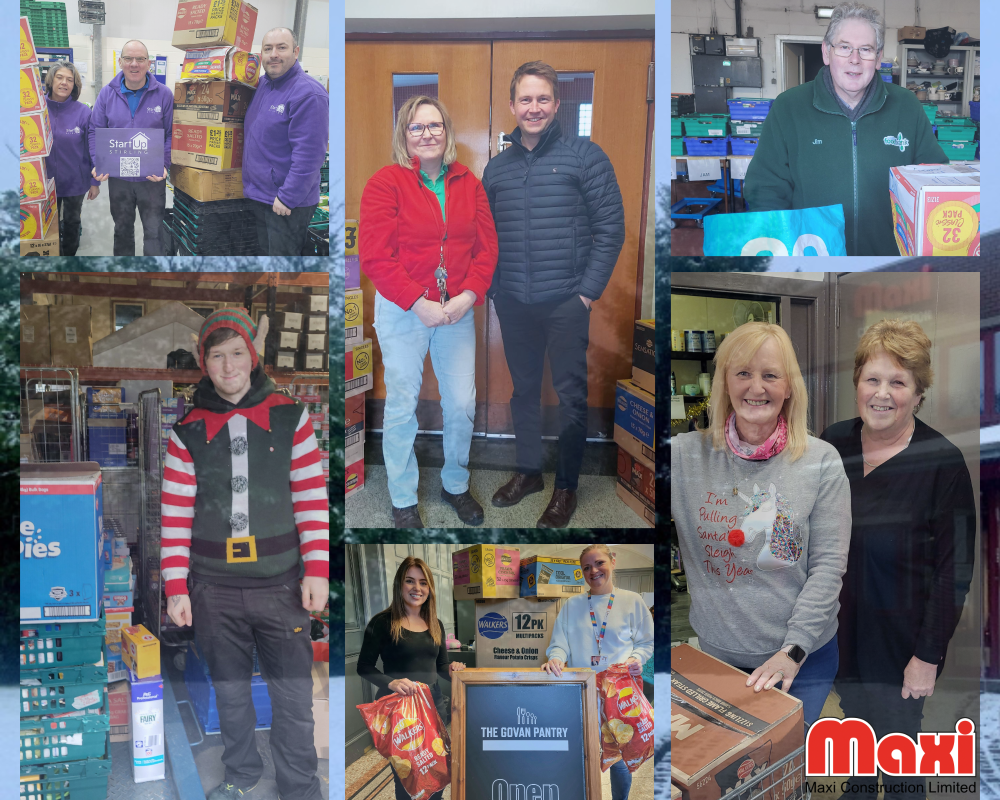 Maxi Construction employees respond to foodbank donation plea