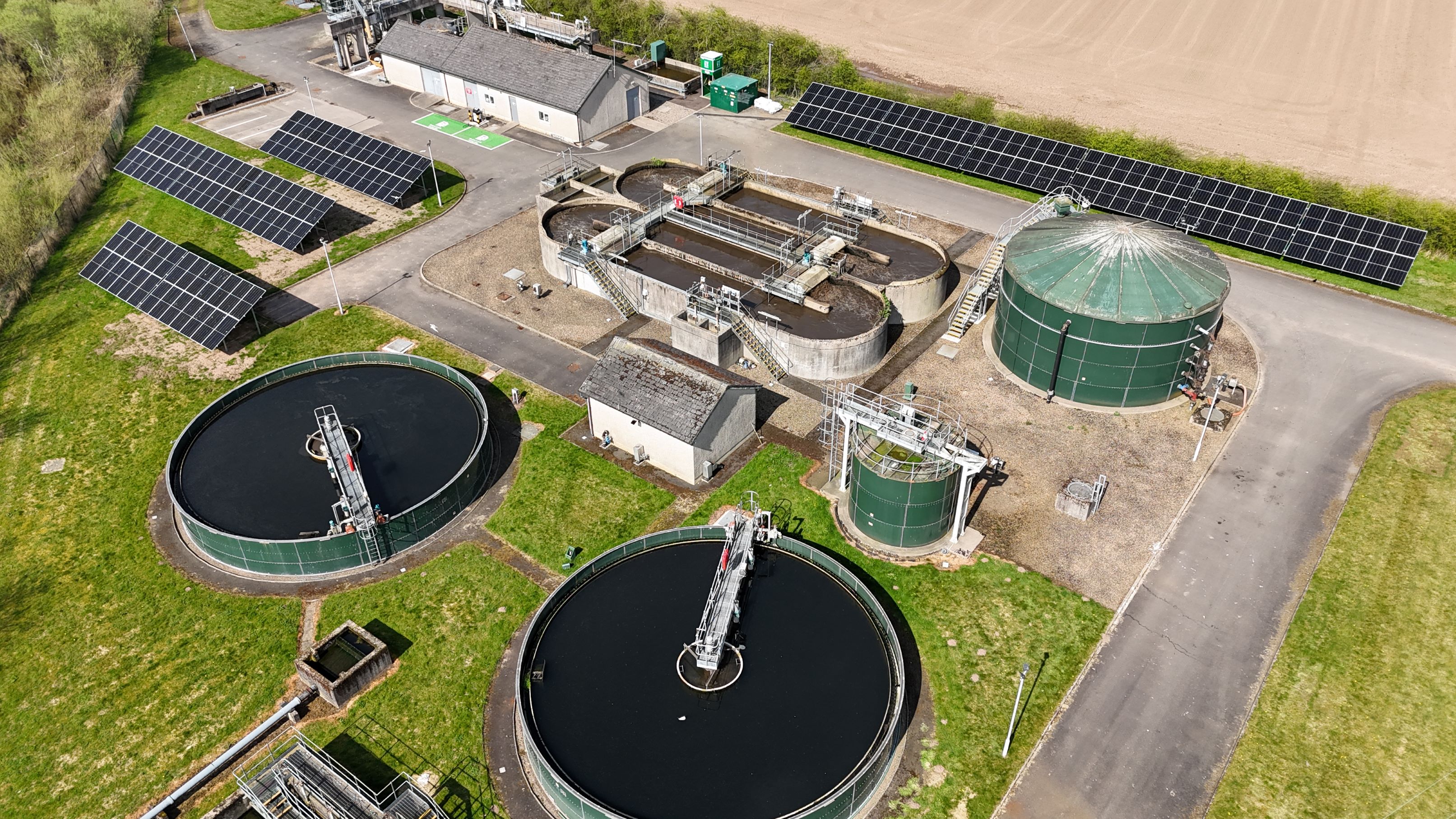 Solar scheme powering waste water treatment in Milnathort