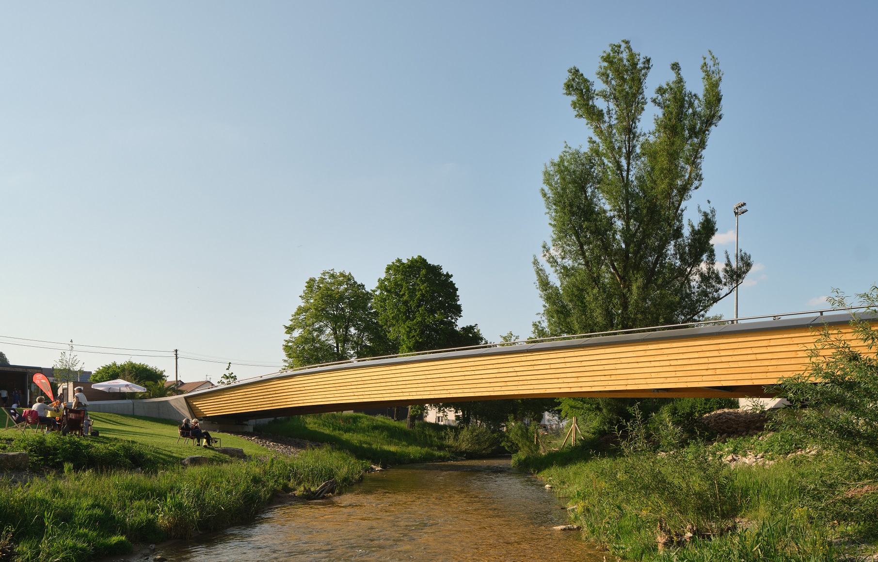 Moxon Architects complete sustainable timber bridge for German town