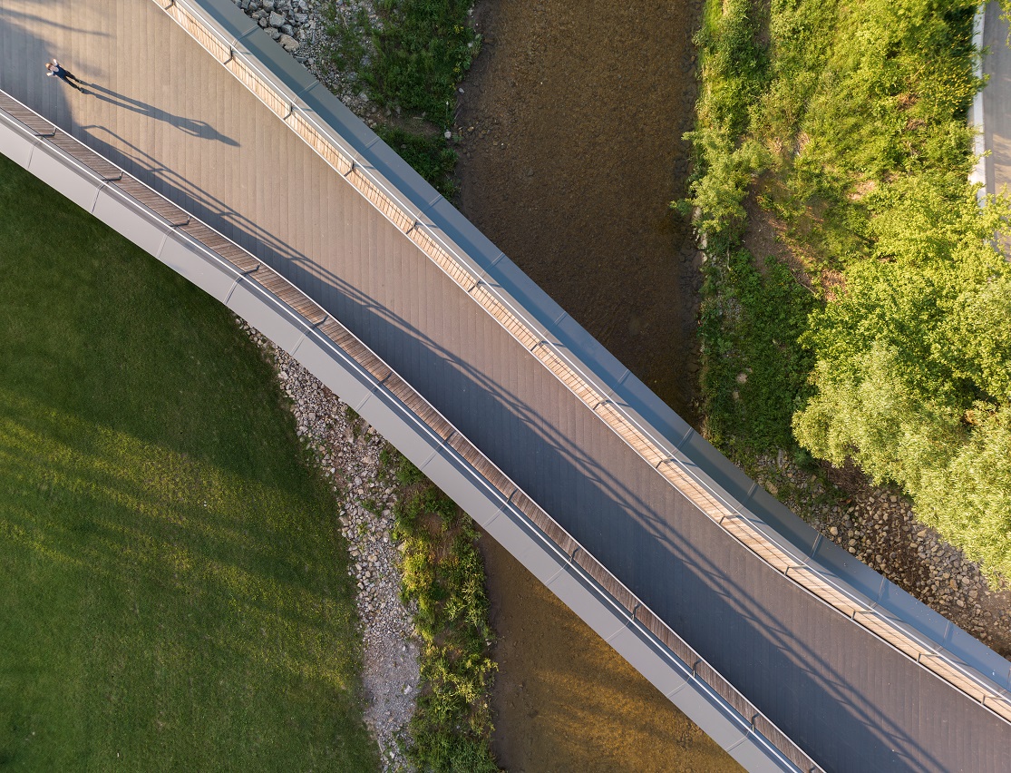 Moxon Architects complete sustainable timber bridge for German town