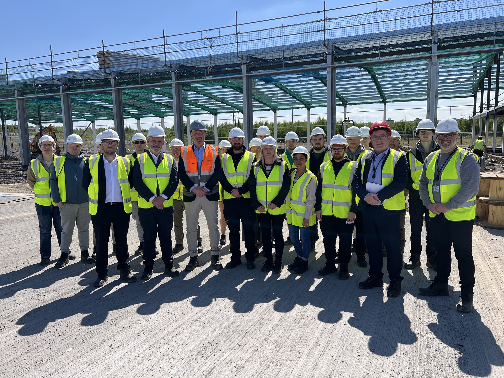 New College Lanarkshire students visit construction works at Ravenscraig