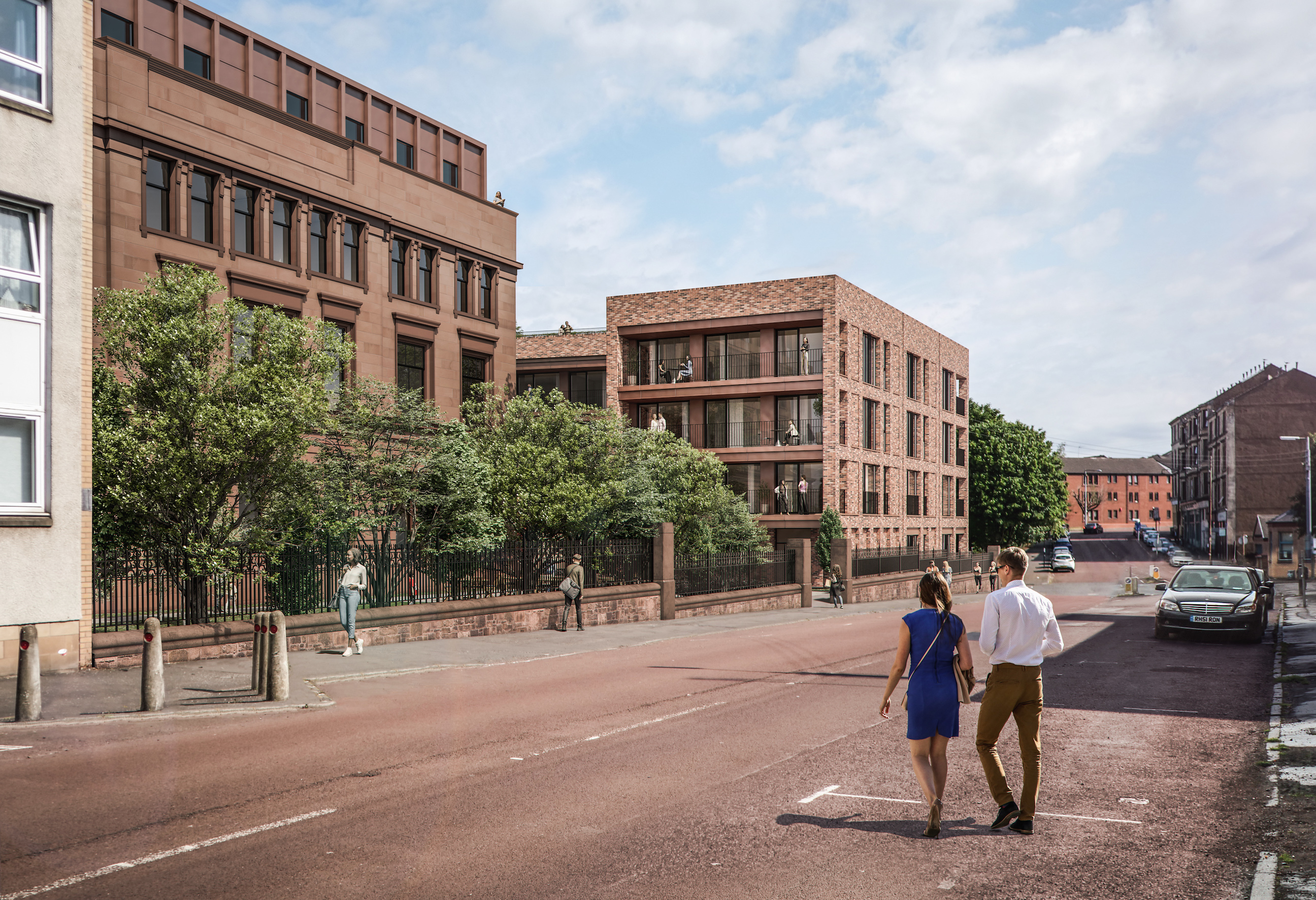 Work begins on restoration of 19th century school in Glasgow's west end as part of 49-home development