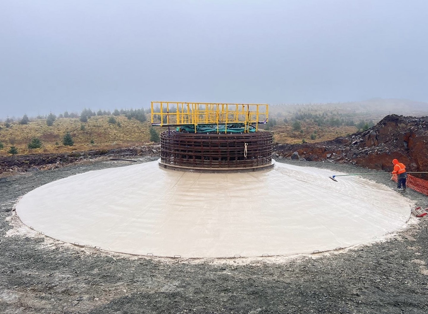 First pour milestone reached on North Kyle Wind Farm