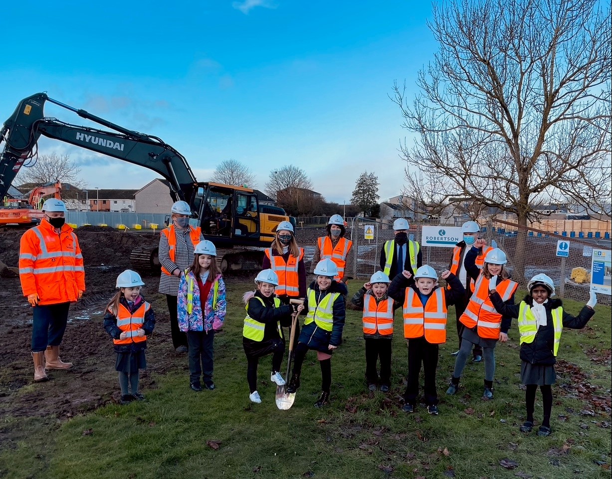 Sod cutting marks start of work on Passivhaus primary school in Perth