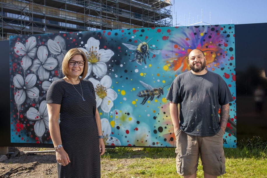 Video: CALA unveils street mural at Glasgow city centre development