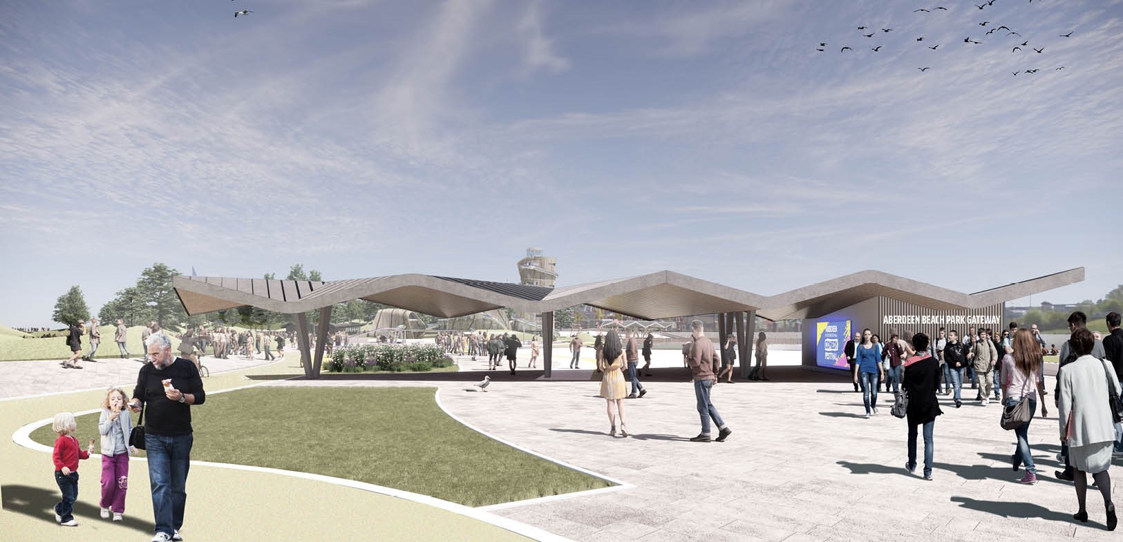 Aberdeen unveils pedestrian spine for beach leisure area