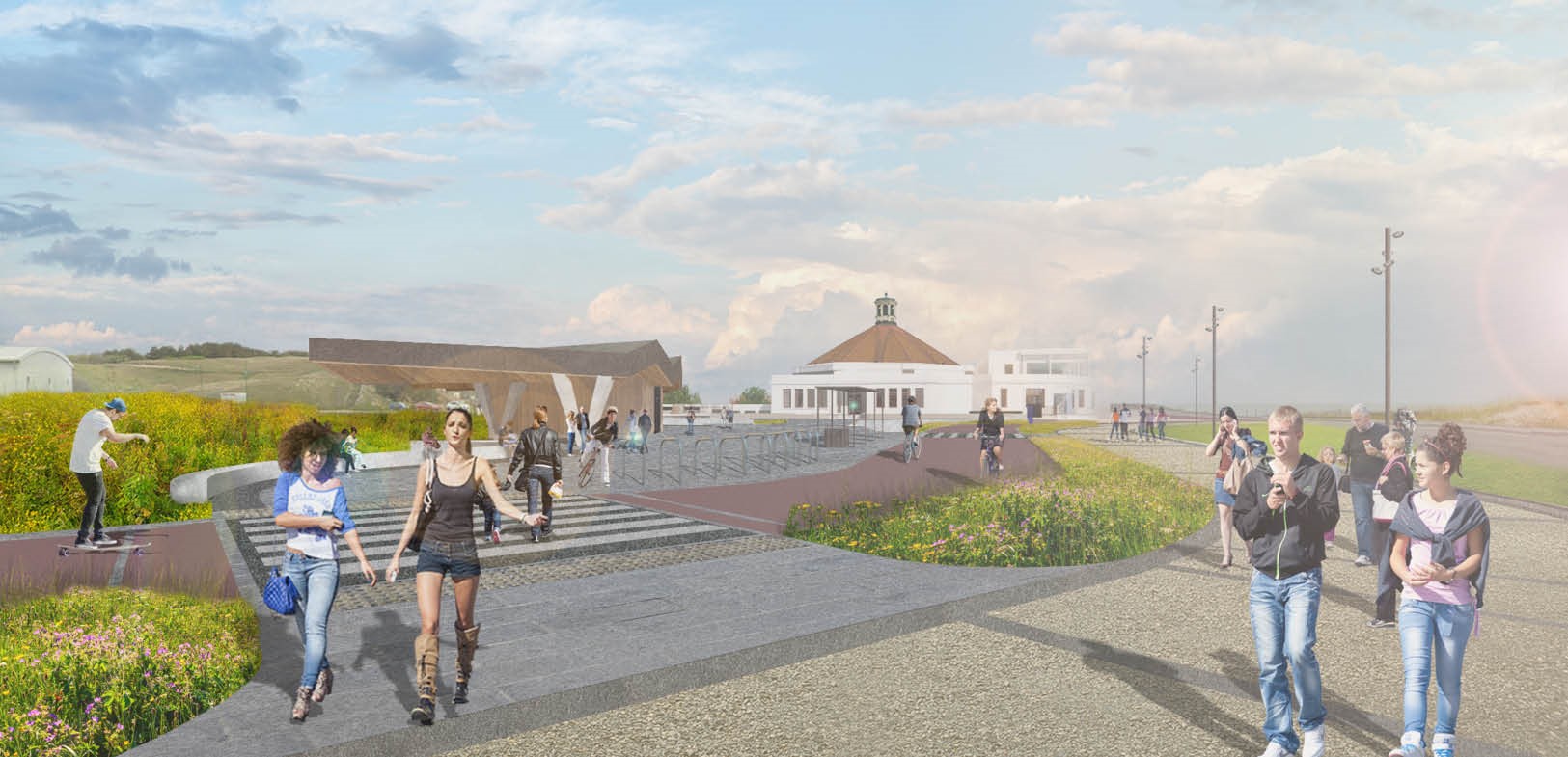 Aberdeen unveils pedestrian spine for beach leisure area