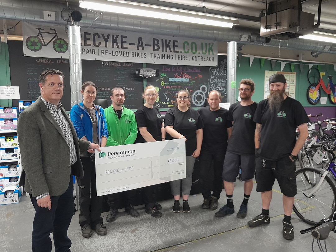 Cycling charity lands donation from Persimmon