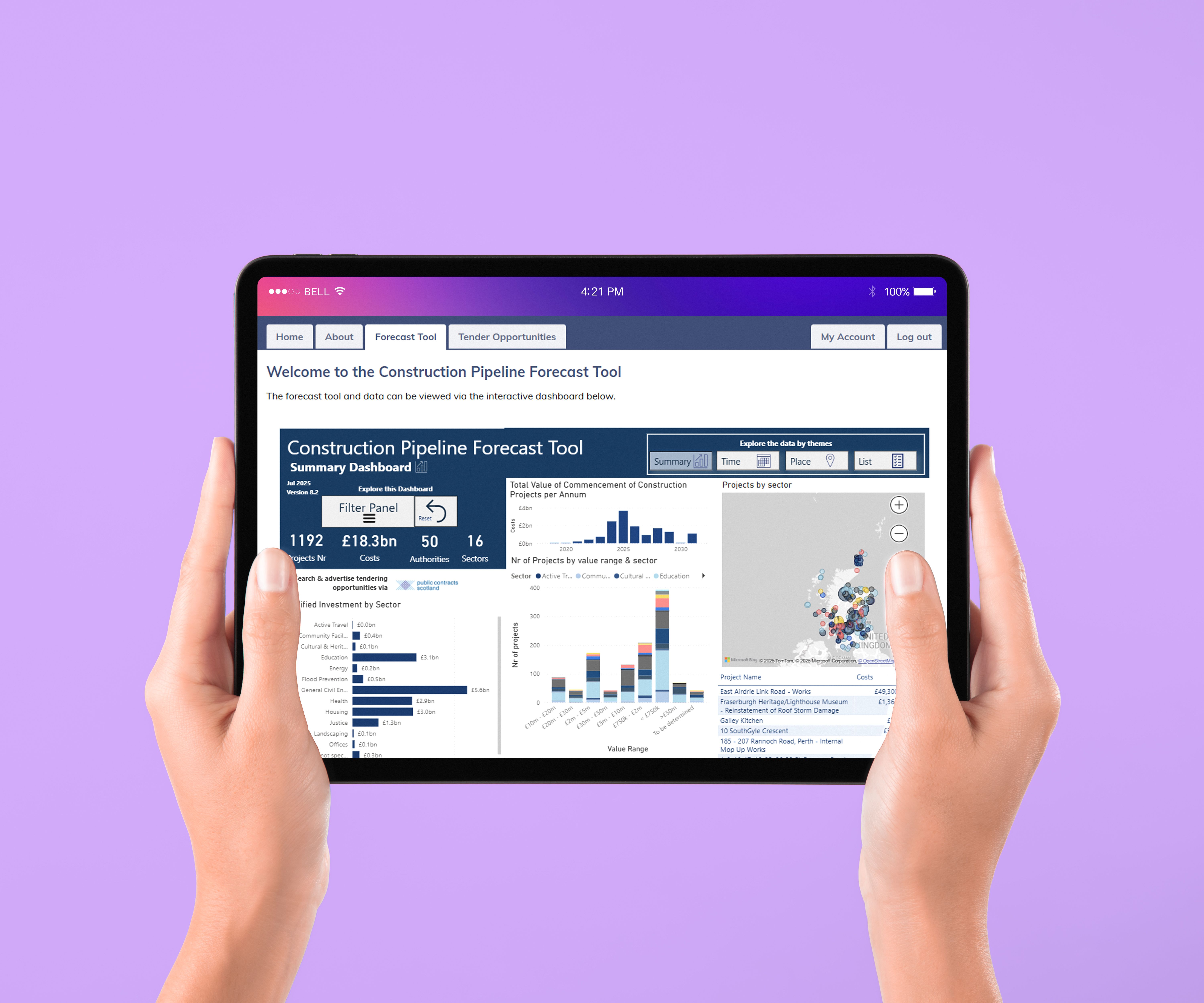 Scotland’s construction pipeline tool continues to increase coverage and transparency