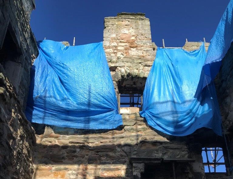 Removal of scaffolding as Preston Tower repair project progresses