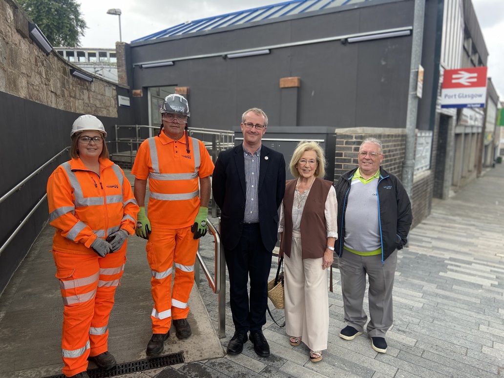 Milestone marked at Port Glasgow station accessibility project