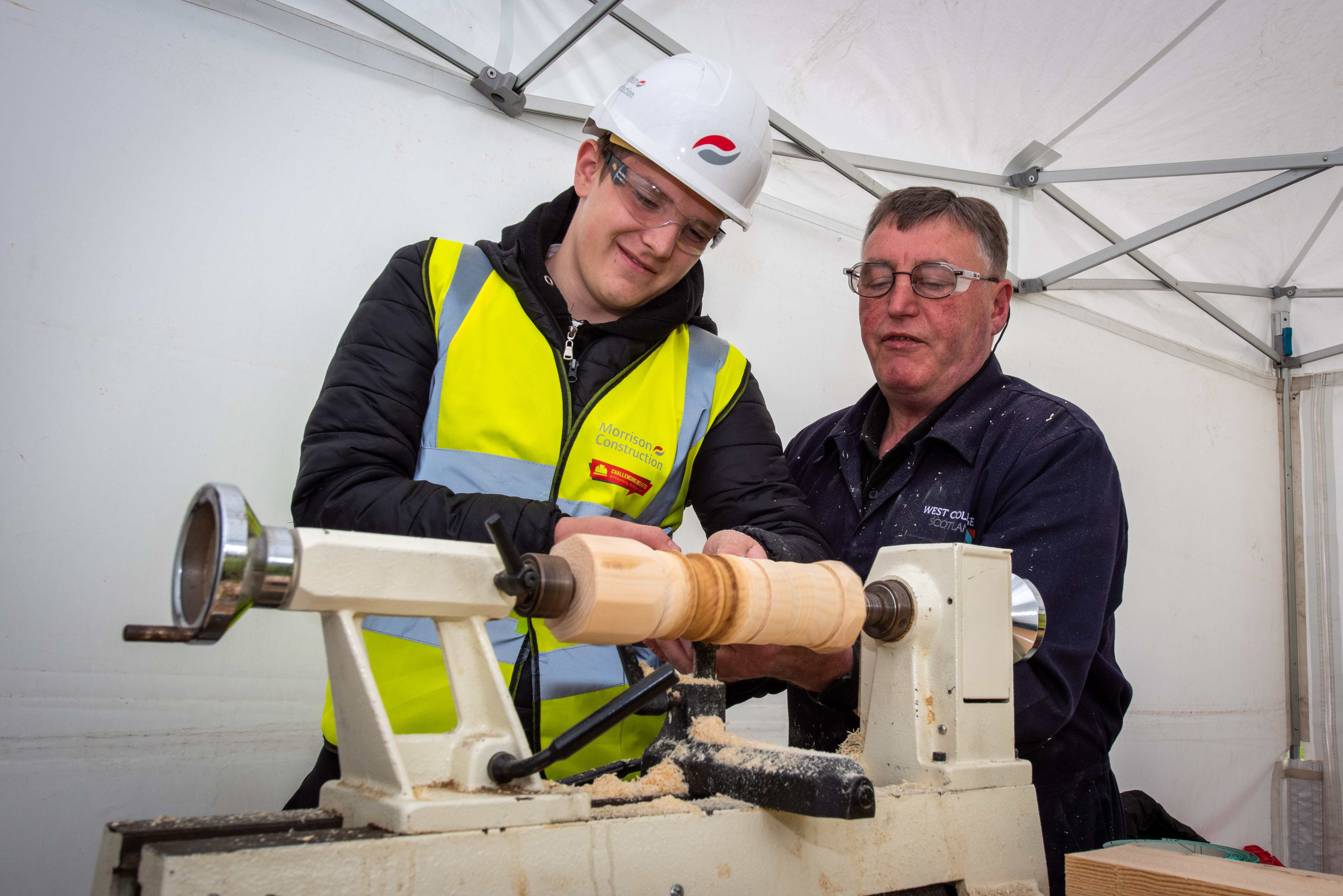 Young people get hands-on experience of traditional building crafts